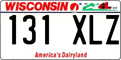WI license plate 131XLZ