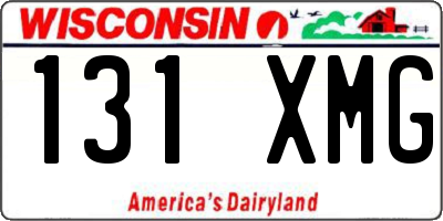 WI license plate 131XMG