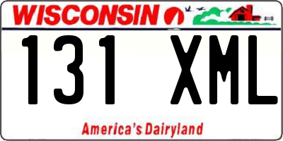 WI license plate 131XML