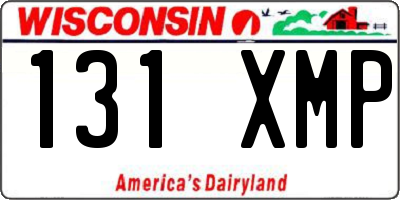 WI license plate 131XMP