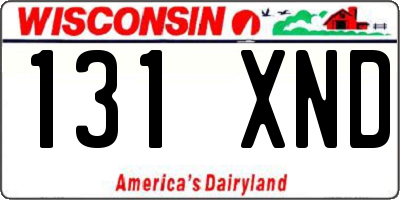 WI license plate 131XND