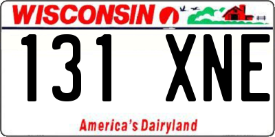 WI license plate 131XNE