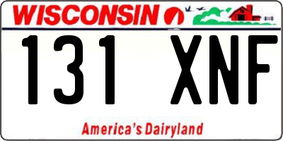 WI license plate 131XNF