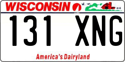 WI license plate 131XNG