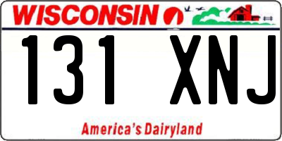 WI license plate 131XNJ