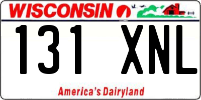 WI license plate 131XNL