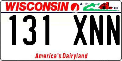 WI license plate 131XNN