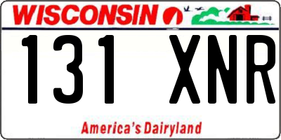 WI license plate 131XNR