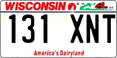 WI license plate 131XNT