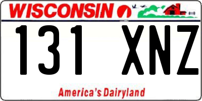 WI license plate 131XNZ