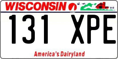 WI license plate 131XPE