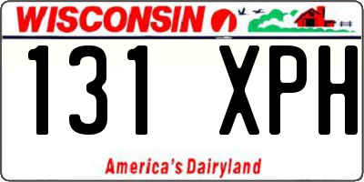 WI license plate 131XPH