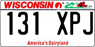 WI license plate 131XPJ