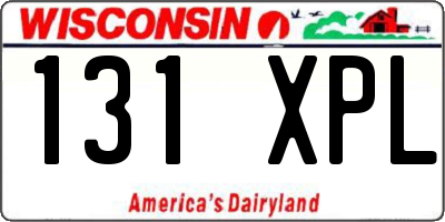WI license plate 131XPL