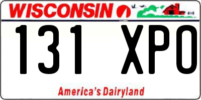 WI license plate 131XPO