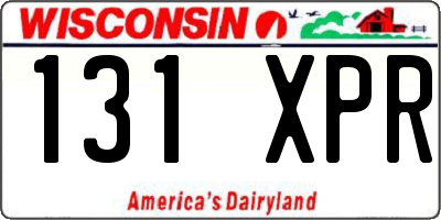 WI license plate 131XPR