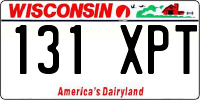 WI license plate 131XPT