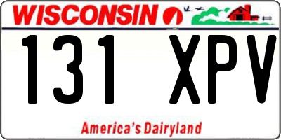 WI license plate 131XPV