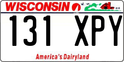 WI license plate 131XPY