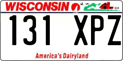 WI license plate 131XPZ