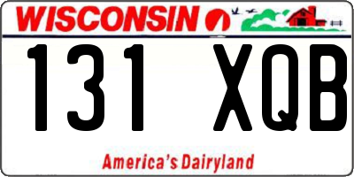 WI license plate 131XQB