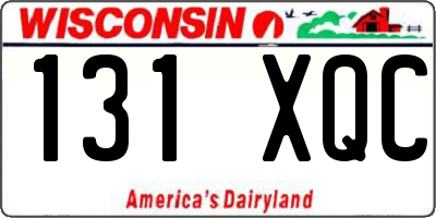 WI license plate 131XQC