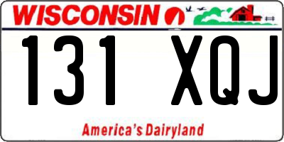 WI license plate 131XQJ