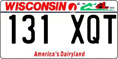 WI license plate 131XQT