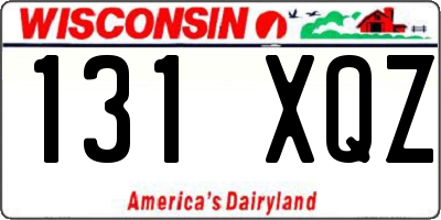 WI license plate 131XQZ