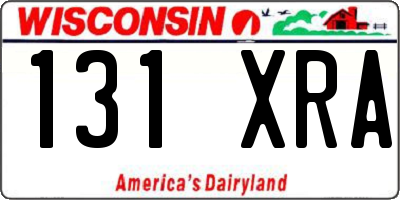 WI license plate 131XRA