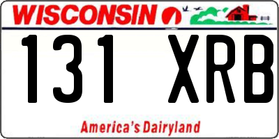 WI license plate 131XRB