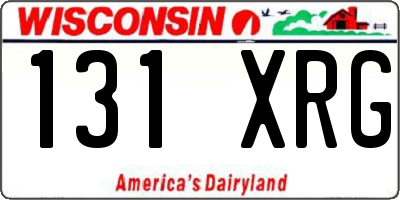 WI license plate 131XRG