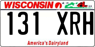 WI license plate 131XRH