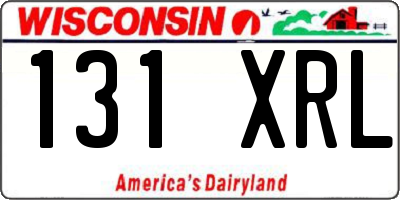 WI license plate 131XRL