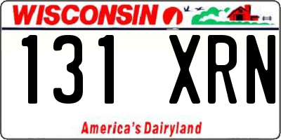 WI license plate 131XRN