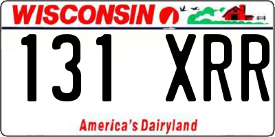 WI license plate 131XRR