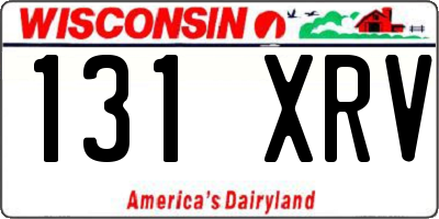 WI license plate 131XRV