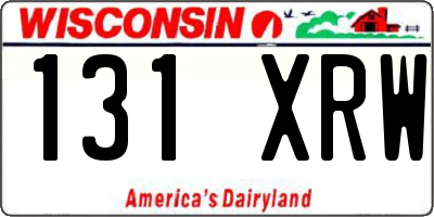 WI license plate 131XRW