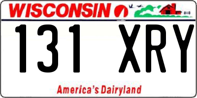 WI license plate 131XRY