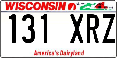WI license plate 131XRZ