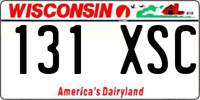 WI license plate 131XSC
