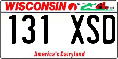 WI license plate 131XSD