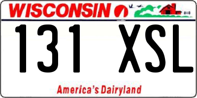 WI license plate 131XSL