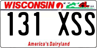 WI license plate 131XSS