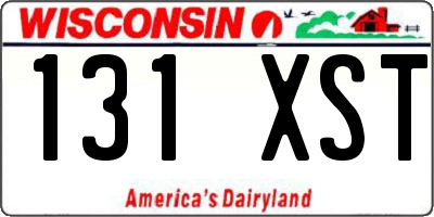WI license plate 131XST
