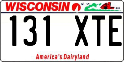 WI license plate 131XTE