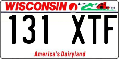 WI license plate 131XTF