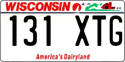 WI license plate 131XTG