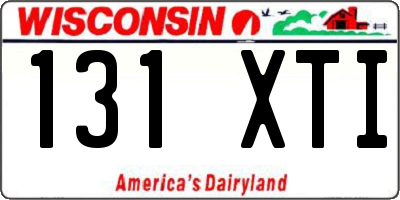 WI license plate 131XTI