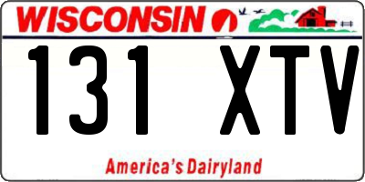 WI license plate 131XTV